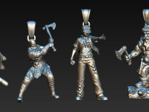 Heroes Legends Future Guardians Character Pendant Collection 3D Printable STL 3D Print Model