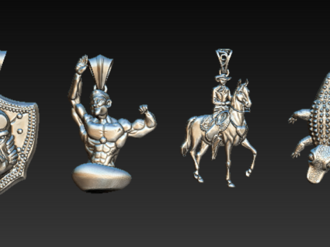 Icons Creatures Pop Legends Charakter Anh&auml;nger Sammlung 3D druckbare STL 3D Druckmodell