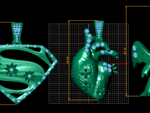 Fantasy Character Symbol Pendant Collection 3D Printable Jewelry Set 3D Print Model