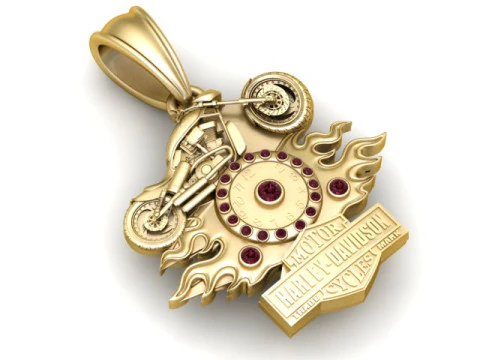 Inferno Rider Abzeichen Anhänger 3D druckbarer Schmuck 3D Druckmodell