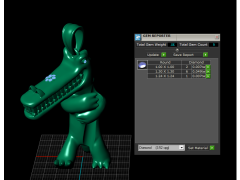 Pendentif Golden Croco Buddy Bijoux imprimables en 3D Modèles 3D en vedette