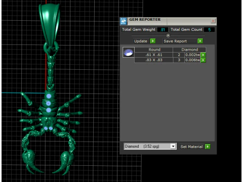 Imperial Scorpion Pendant 3D Printable Jewelry 3D Print Model