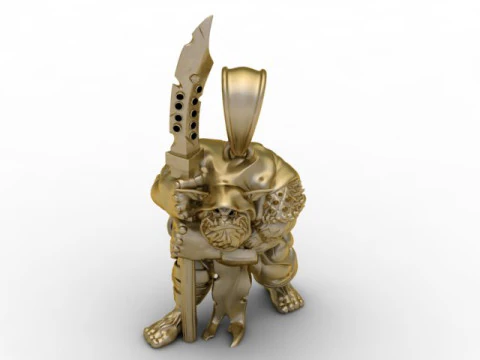 गार्जियन ब्लेड वारियर पेंडेंट 3डी प्रिंट करने योग्य आभूषण 3D प्रिंट मॉडल