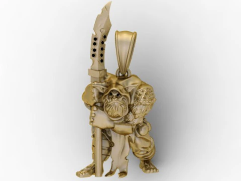 Guardian Blade Warrior Pendant 3D Printable Jewelry 3D Print Model