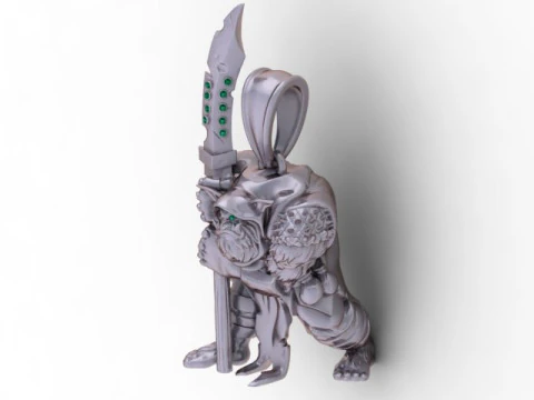 Guardian Blade Warrior Pendant 3D Printable Jewelry 3D Print Model