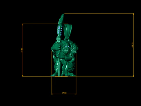 Guardian Blade Warrior Pendant 3D Printable Jewelry 3D Print Model