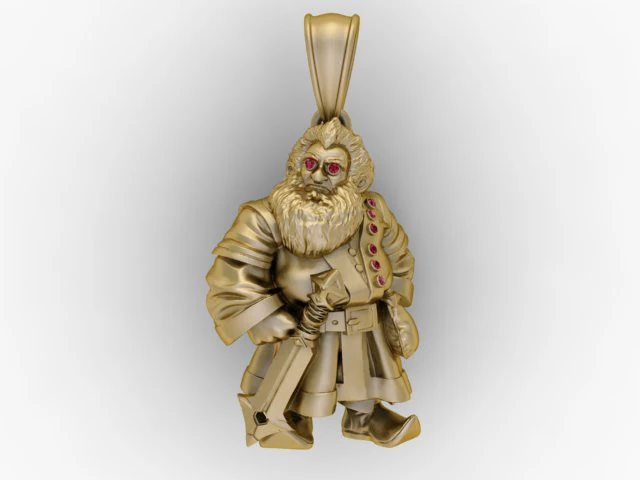 Elder Guardian Pendant 3D Printable Jewelry 3D Print Model .c4d .max .obj .3ds .fbx .stl .blend 
