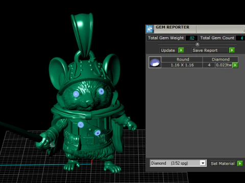 Valiant Mouse Knight Pendant 3D Printable Jewelry 3D Print Model