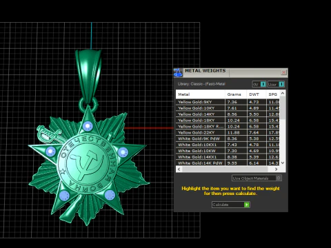 Order of the Red Star Pendant 3D Printable Jewelry 3D Print Model