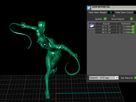 Joias para impress&atilde;o em 3D com pingente Aerial Grace Acrobat Modelo de Impressão 3D