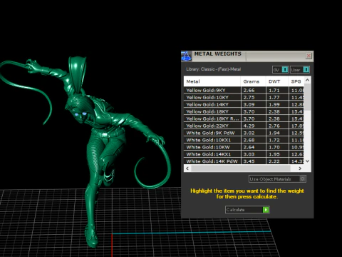 Joias para impress&atilde;o em 3D com pingente Aerial Grace Acrobat Modelo de Impressão 3D