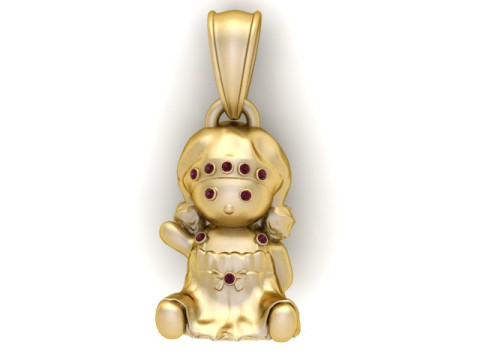 Pendentif poupée Angelica Bijoux imprimables en 3D Modèles 3D en vedette