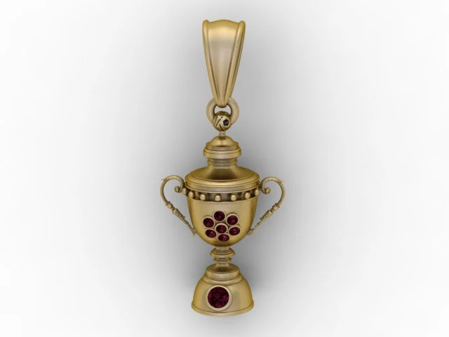 Victors Chalice Pendant 3D Printable Jewelry 3D Print Model .c4d .max .obj .3ds .fbx .stl .blend 