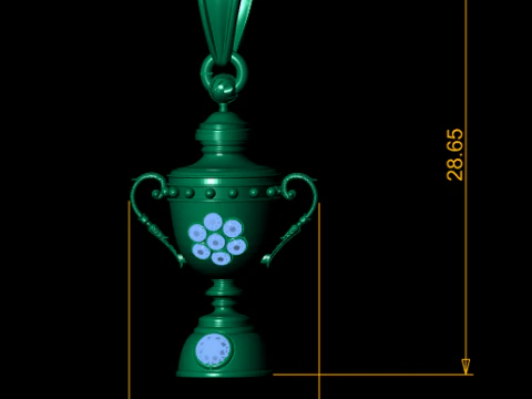 Victors Chalice Pendant 3D Printable Jewelry 3D Print Model
