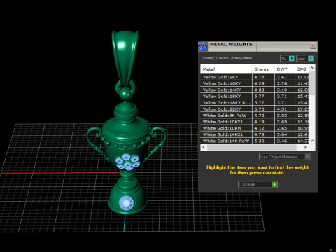 Victors Chalice Pendant 3D Printable Jewelry 3D Print Model