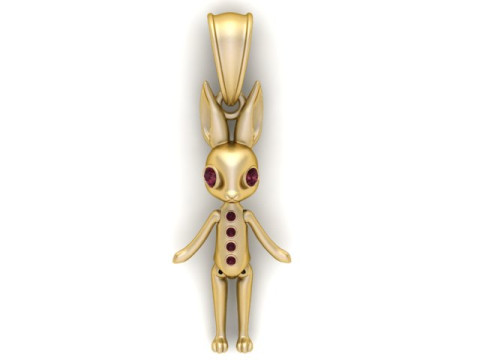 Pendentif Luna Bunny Bijoux imprimables en 3D Modèles 3D en vedette