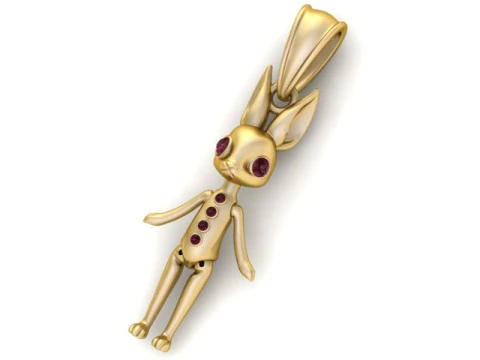 Luna Bunny Pendant 3D Printable Jewelry 3D Print Model