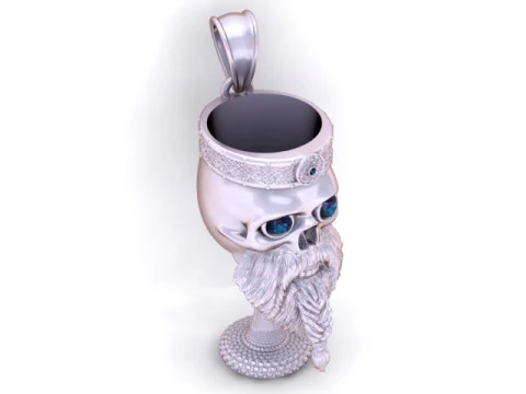 Royal Skull King Pendant 3D Printable Jewelry 3D Print Model