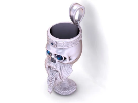 Royal Skull King Pendant 3D Printable Jewelry 3D Print Model