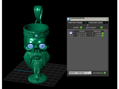 Royal Skull King Pendant 3D Printable Jewelry 3D Print Model