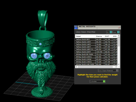 Royal Skull King Pendant 3D Printable Jewelry 3D Print Model