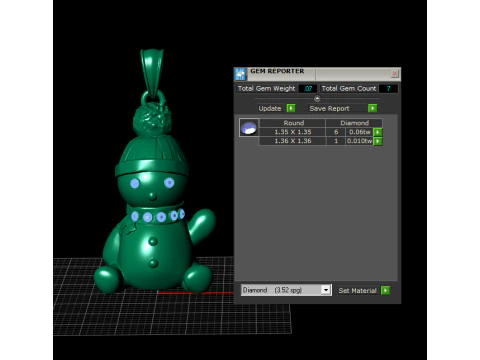 Winter Joy Snowman Pendant 3D Printable Jewelry 3D Print Model