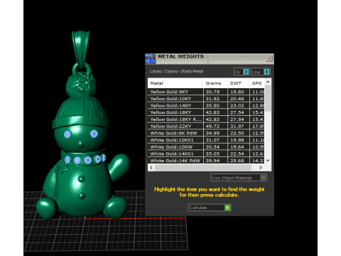 Winter Joy Snowman Pendant 3D Printable Jewelry 3D Print Model