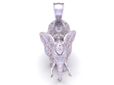 Imperial Elephant Pendant 3D Printable Jewelry 3D Print Model