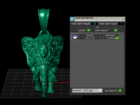 Imperial Elephant Pendant 3D Printable Jewelry 3D Print Model