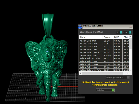 Imperial Elephant Pendant 3D Printable Jewelry 3D Print Model