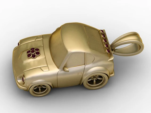 Urban Ride Car Pendant 3D Printable Jewelry 3D Print Model .c4d .max .obj .3ds .fbx .stl .blend