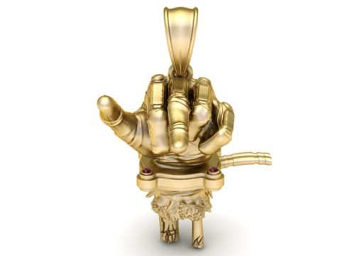 Iron Will Hand Pendant 3D Printable Jewelry 3D Print Model