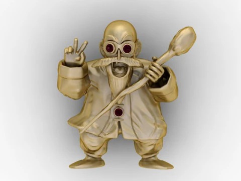 Joias para impressão em 3D com pingente Wise Master Modelo de Impressão 3D