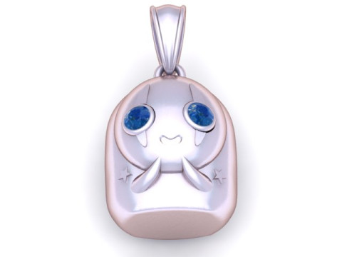 Gioielli stampabili in 3D con pendente Chibi Smile Spirit Modello di stampa 3D