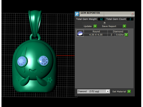 Gioielli stampabili in 3D con pendente Chibi Smile Spirit Modello di stampa 3D