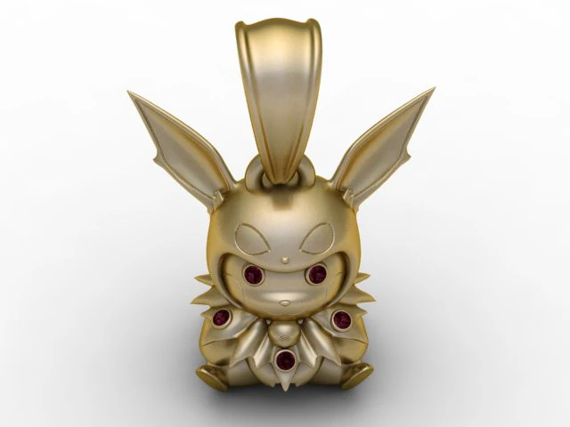 Shadow Fox Sprite Pendant 3D Printable Jewelry 3D Print Model .c4d .max .obj .3ds .fbx .stl .blend 