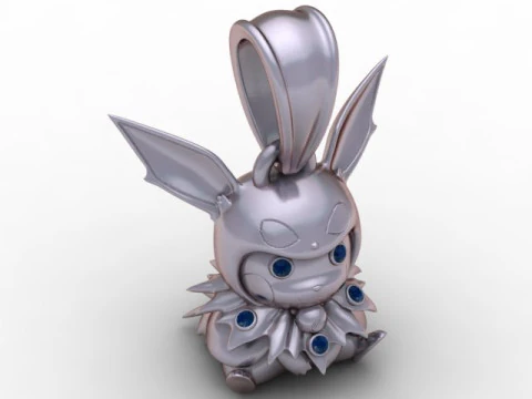 Shadow Fox Sprite Pendant 3D Printable Jewelry 3D Print Model