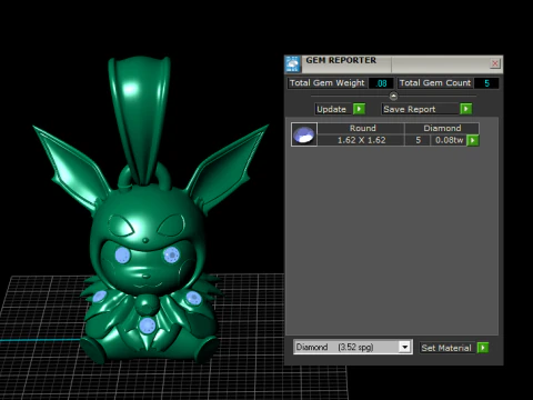 Shadow Fox Sprite Pendant 3D Printable Jewelry 3D Print Model