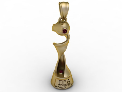 Colgante del trofeo de la Copa Mundial Femenina de la FIFA Joyer&iacute;a imprimible en 3D Modelo de impresión 3D