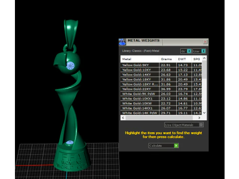 FIFA Womens World Cup Trophy Pendant 3D Printable Jewelry 3D Print Model