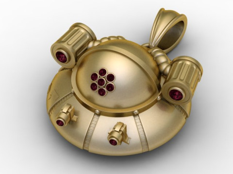 Cosmic Explorer Pod Pendentif Bijoux imprimables en 3D Modèles 3D en vedette