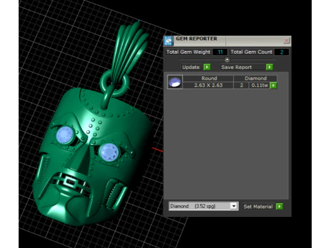 Golden Sentinel Mask Pendant Futuristic Robot Face Jewelry 3D Printable 3D Print Model