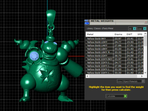 ゴールデン ガーディアン ビースト ペンダント 神話上の生き物のキャラクター ジェムストーンコア付き 3D 印刷可能ジュエリー 3Dプリントモデル
