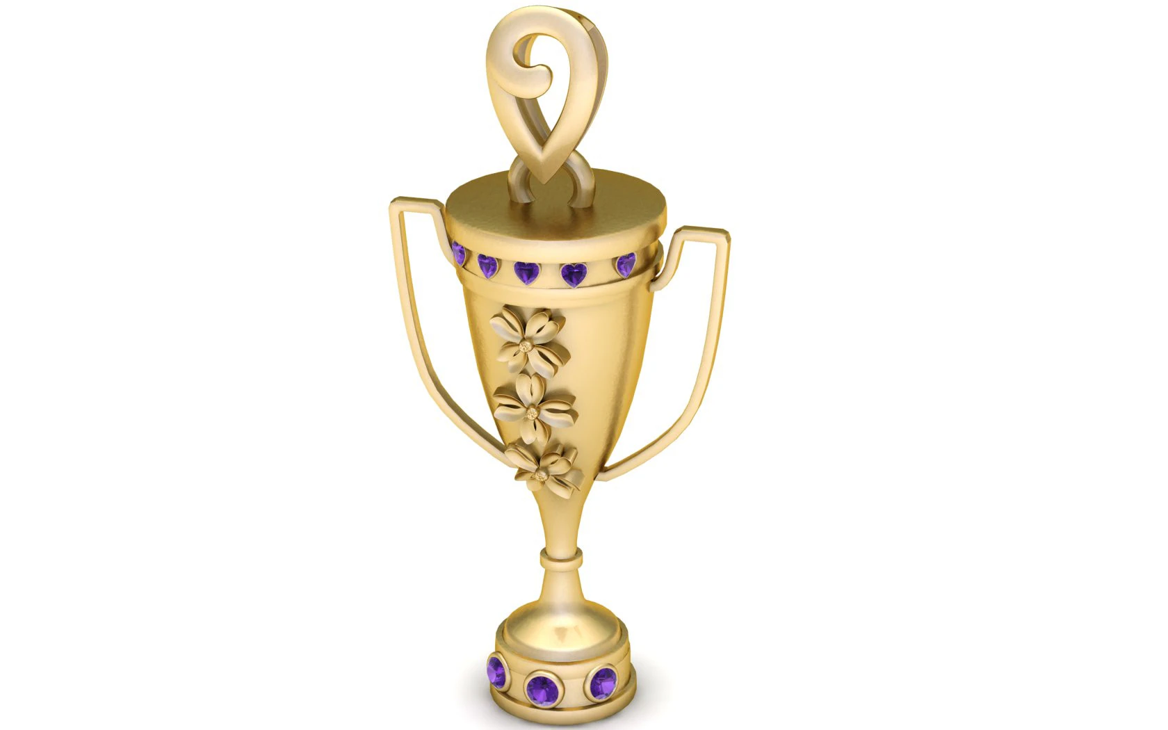 Royal Victory Trophy Pendant High-Detail 3D Printable Jewelry Model 3D Print Model .c4d .max .obj .3ds .fbx .stl .blend 