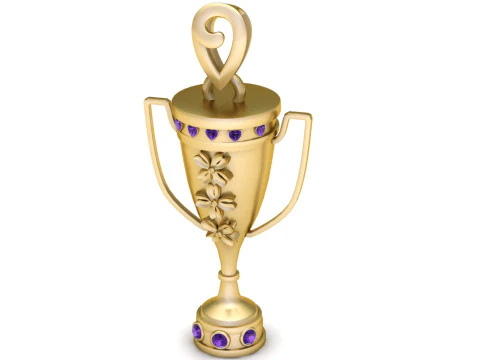 Pendentif troph&eacute;e de la victoire royale, mod&egrave;le de bijoux imprimable en 3D tr&egrave;s d&eacute;taill&eacute; Modèles 3D en vedette