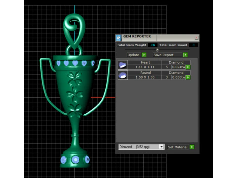 Royal Victory Trophy Pendant High-Detail 3D Printable Jewelry Model 3D Print Model