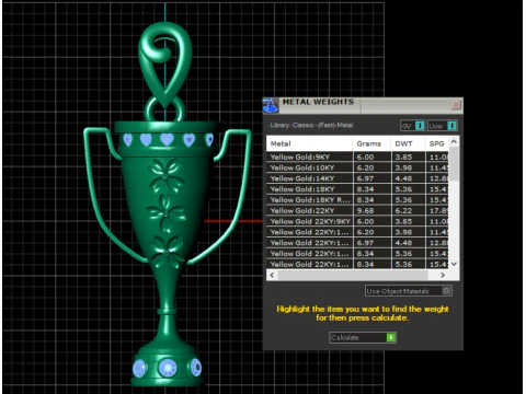Royal Victory Trophy Pendant High-Detail 3D Printable Jewelry Model 3D Print Model