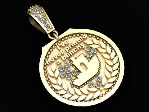 Nunca viva um pingente de emblema n&aacute;utico de luxo emprestado de Benchy Modelo de Impressão 3D