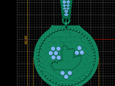 Never Live a Borrowed Benchy Luxury Nautical Emblem Pendant 3D Print Model