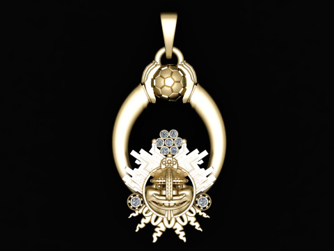 Guardian Mask Infinity Halo Pendant 3D Print Model